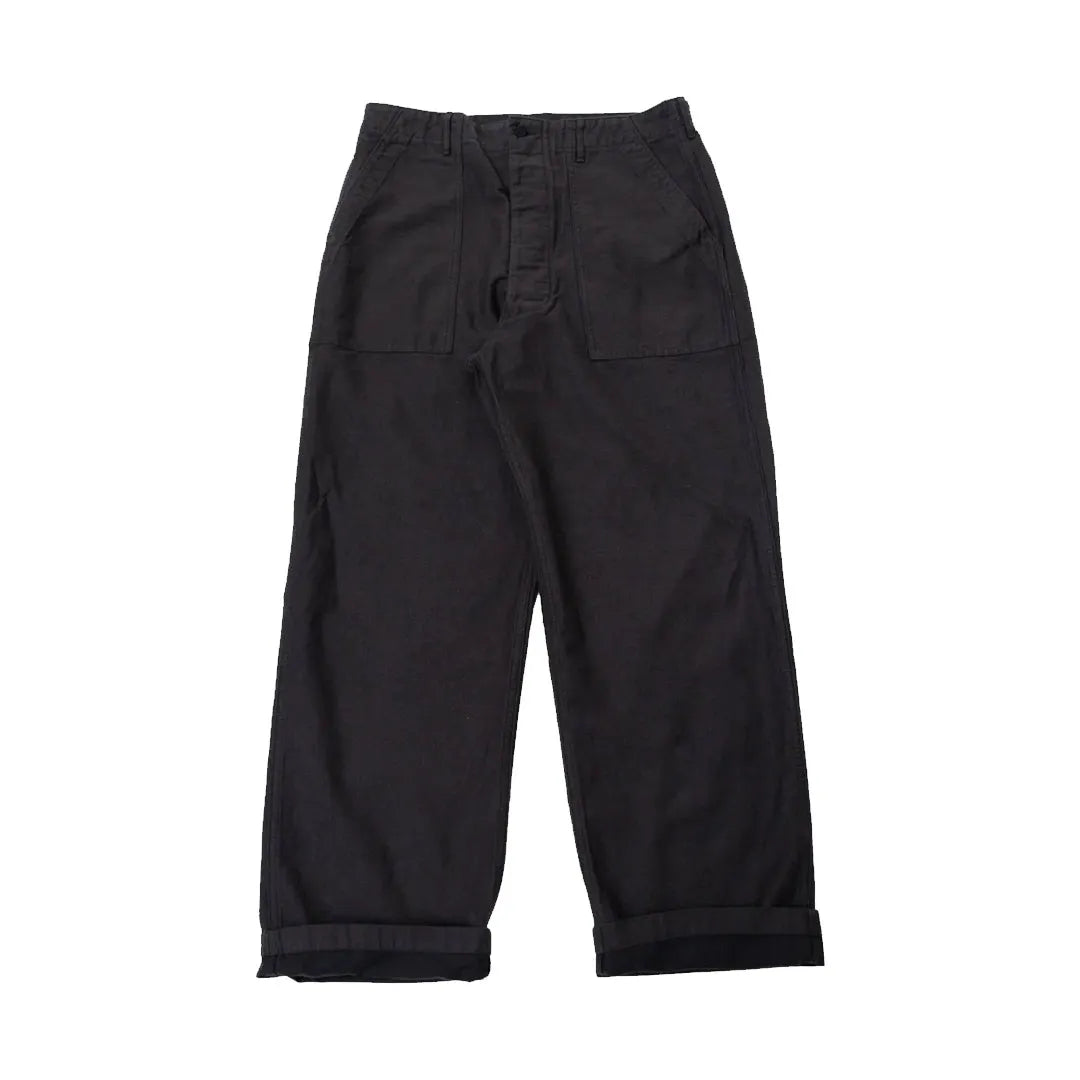 OrSlow 01-5104-60K – Fatigue Pants Cotton Linen Moleskin Relax Fit – Charcoal Gray