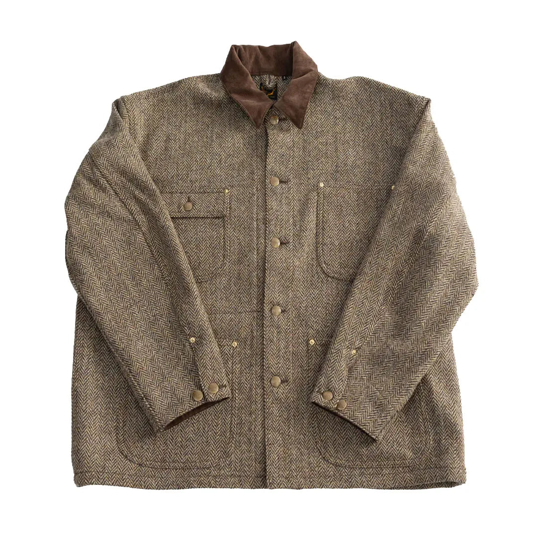 orSlow 01-6034-H47K Harris Tweed Relaxed Fit Coverall Jacket – Khaki