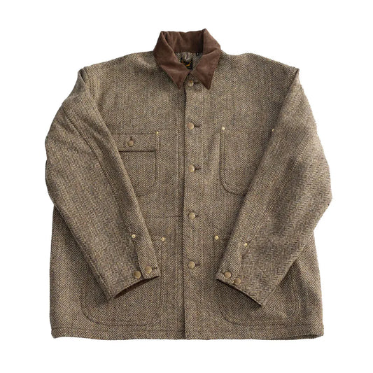 orSlow 01-6034-H47K Harris Tweed Relaxed Fit Coverall Jacket – Khaki