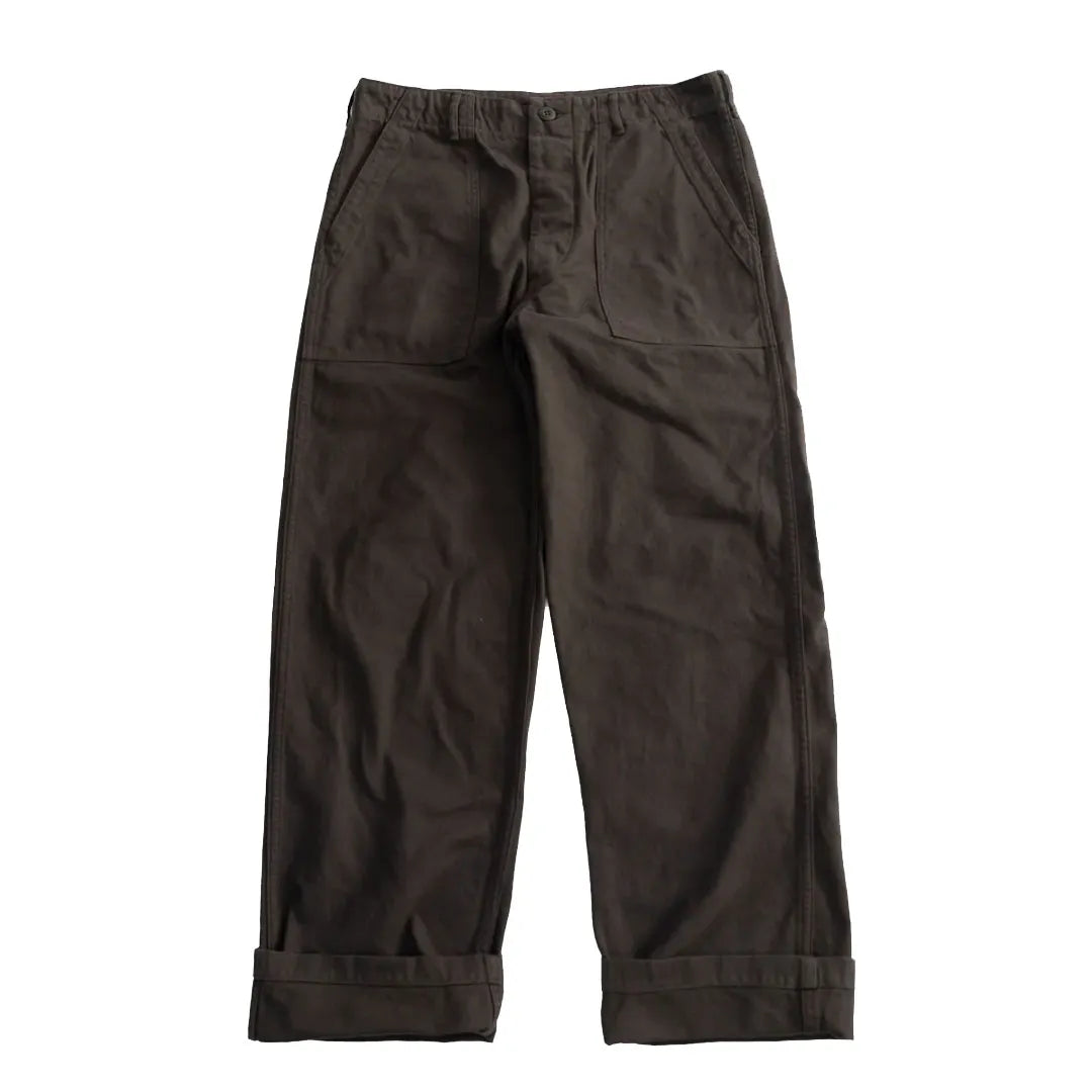 orSlow 01-5002-52K – Fatigue Pants Brushed Flannel Standard Fit – Coffee Brown